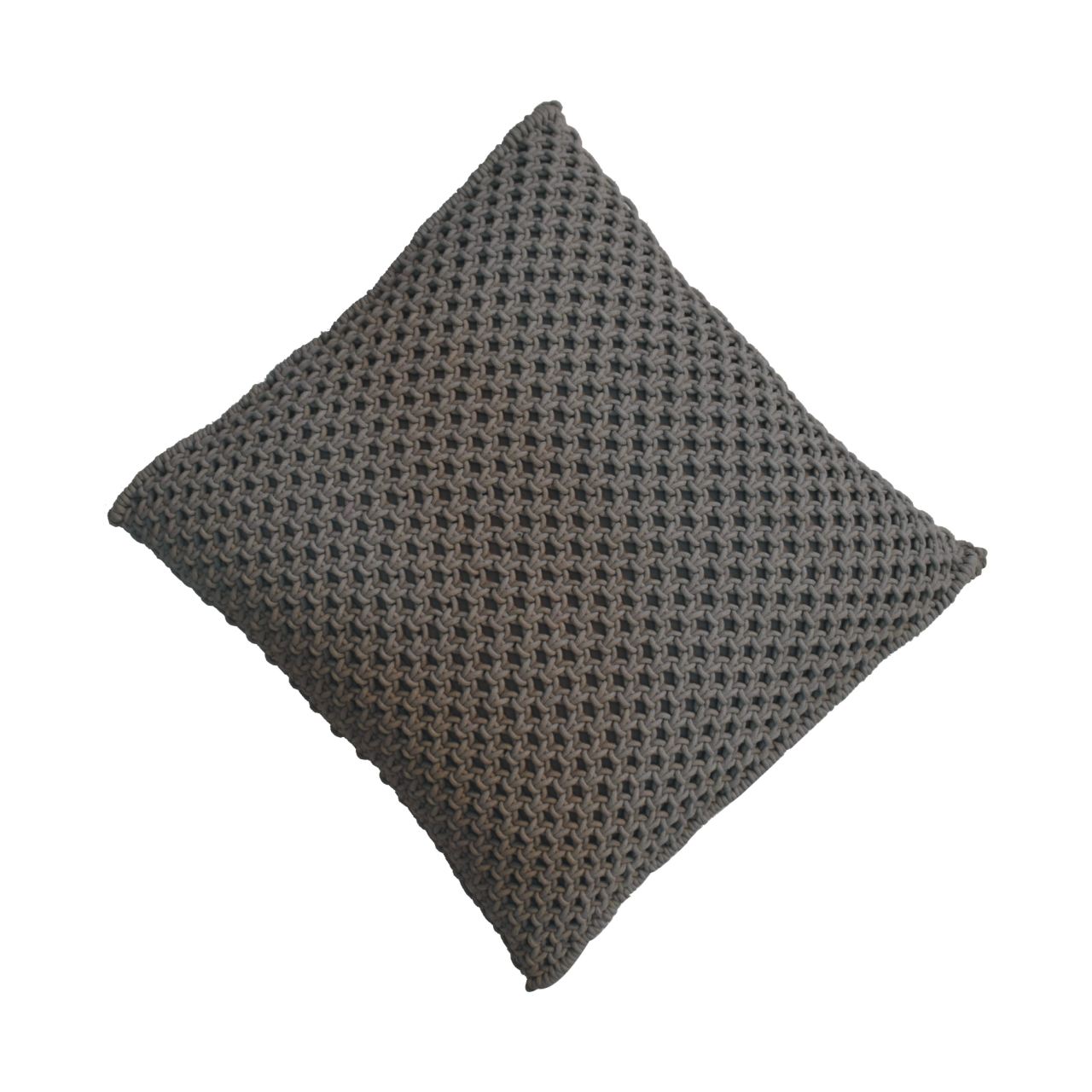 Solid Mango Wood Set of 2 Grey Myra Cushions - Image 4