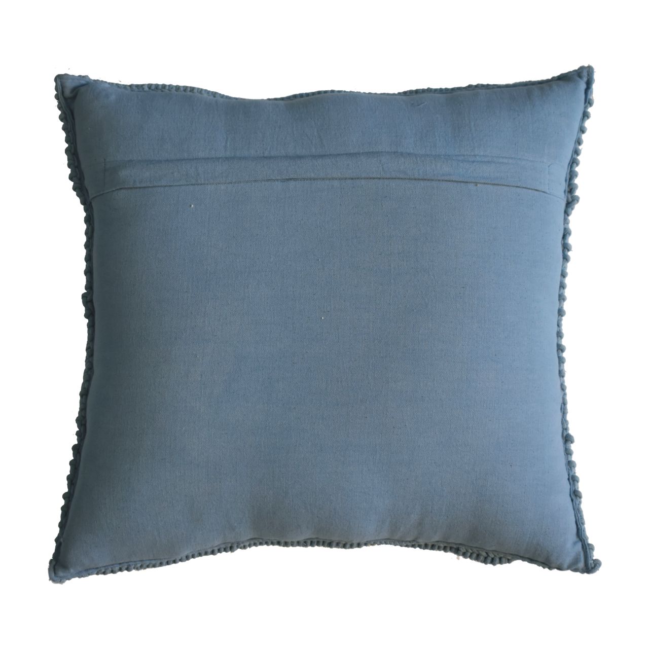 Solid Mango Wood Set of 2 Blue Myra Cushions - Image 7