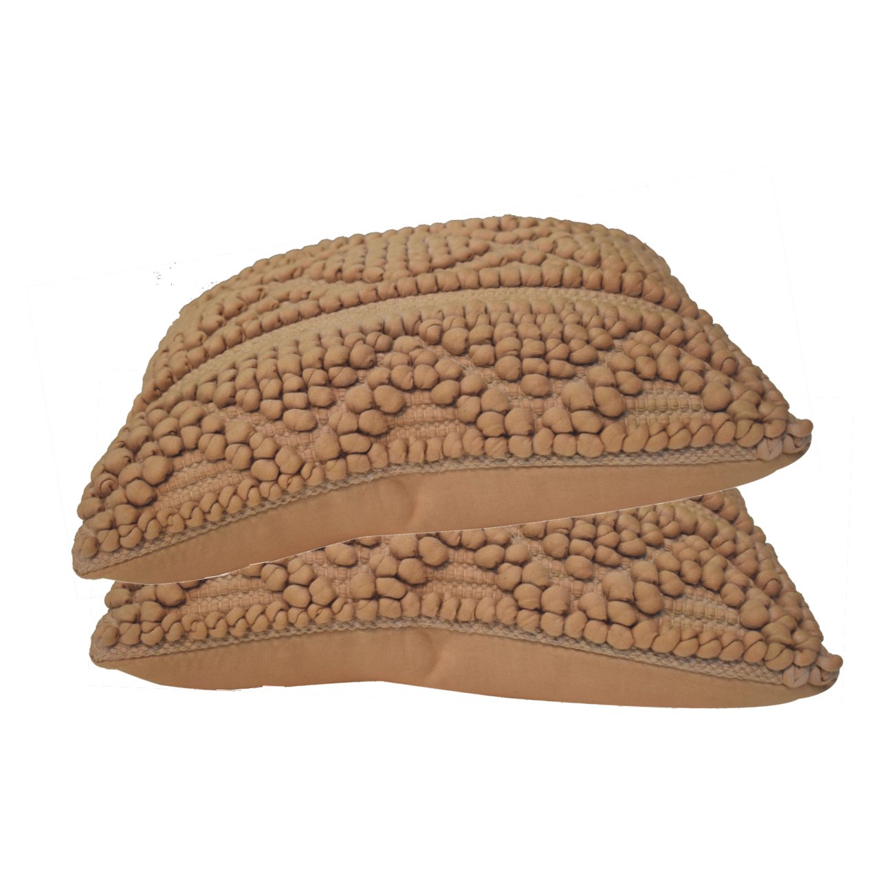Solid Mango Wood Set of 2 Coffee Coloured Nola Cushions - Image 2