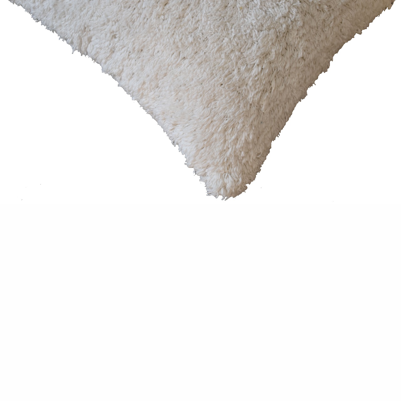 Solid Mango Wood Set of 2 Cream Fluffy Cushions - Image 5