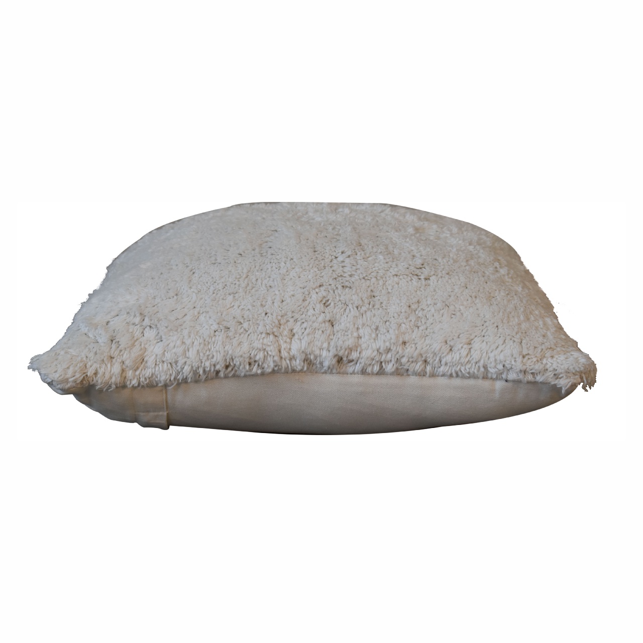 Solid Mango Wood Set of 2 Cream Fluffy Cushions - Image 6