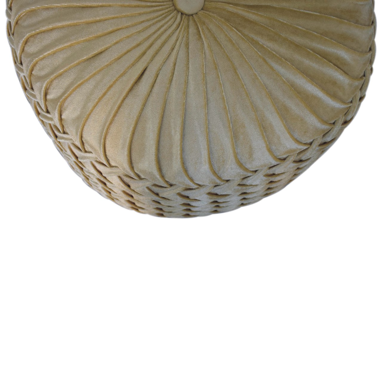 Solid Mango Wood Ochre Hart Pouffe - Image 3