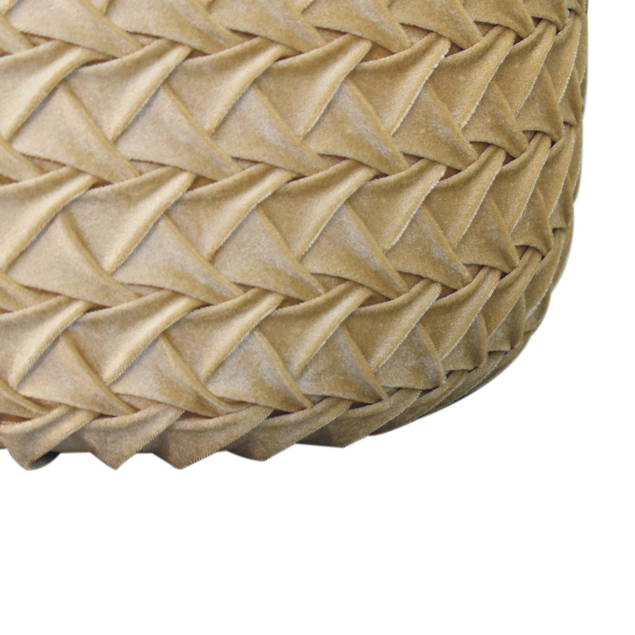 Solid Mango Wood Ochre Hart Pouffe - Image 4