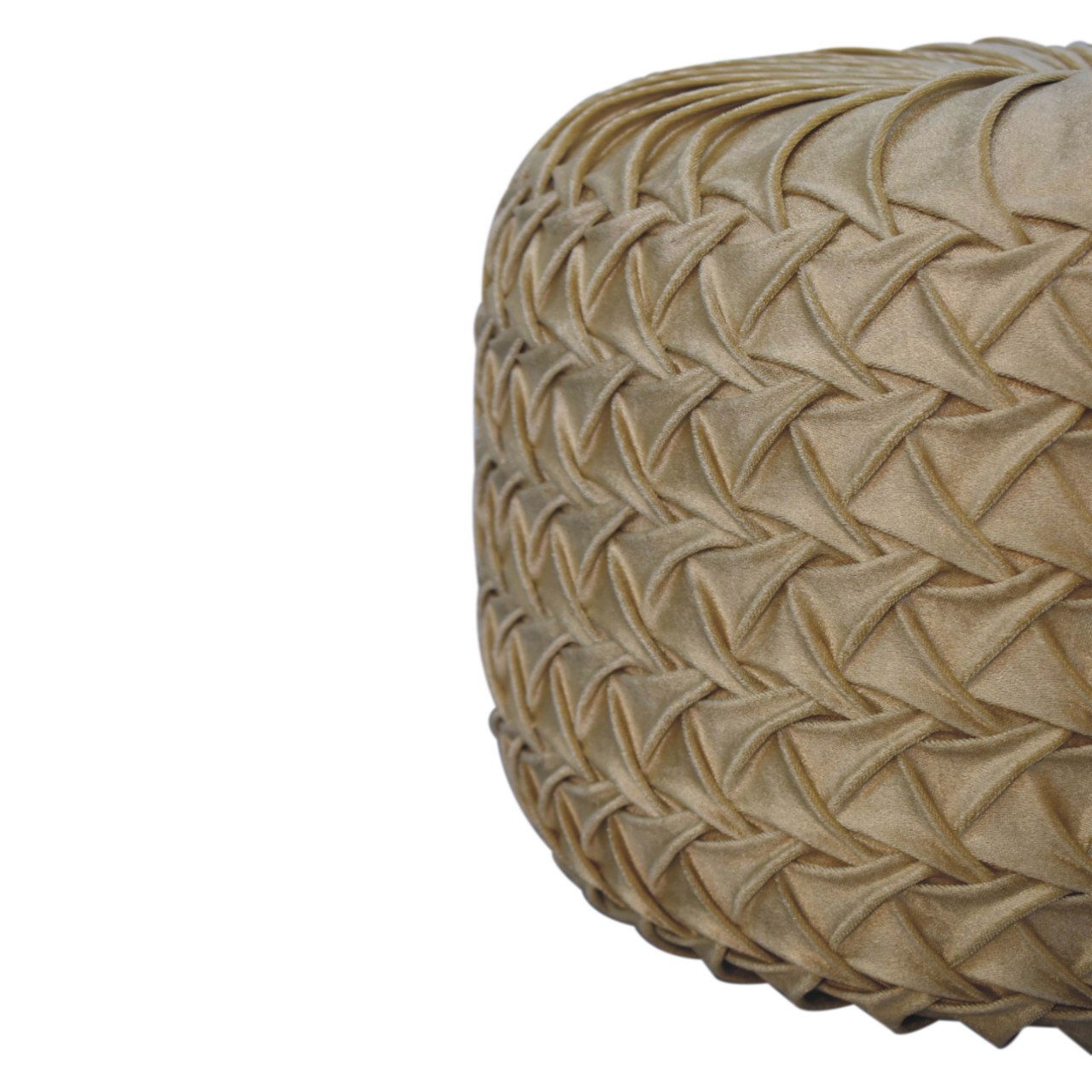Solid Mango Wood Ochre Hart Pouffe - Image 5