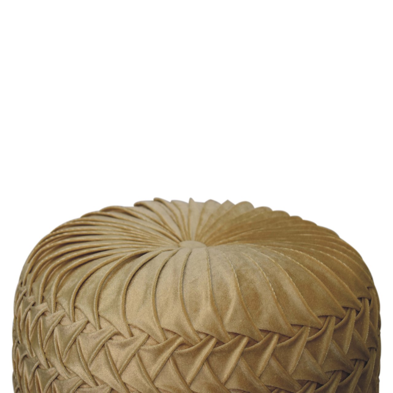 Solid Mango Wood Ochre Hart Pouffe - Image 6