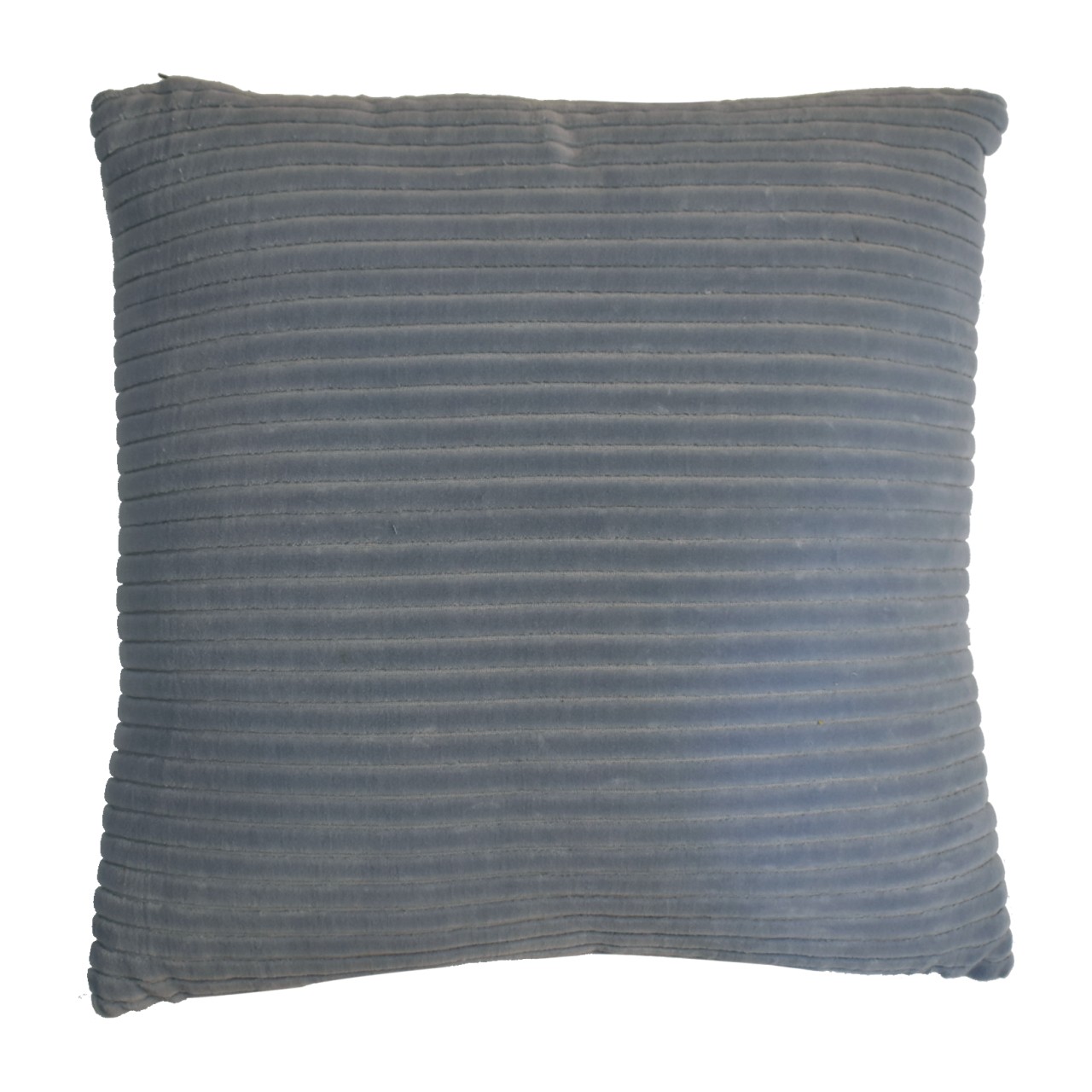 Solid Mango Wood Set of 2 Ribbed Grey Cushions - Image 3
