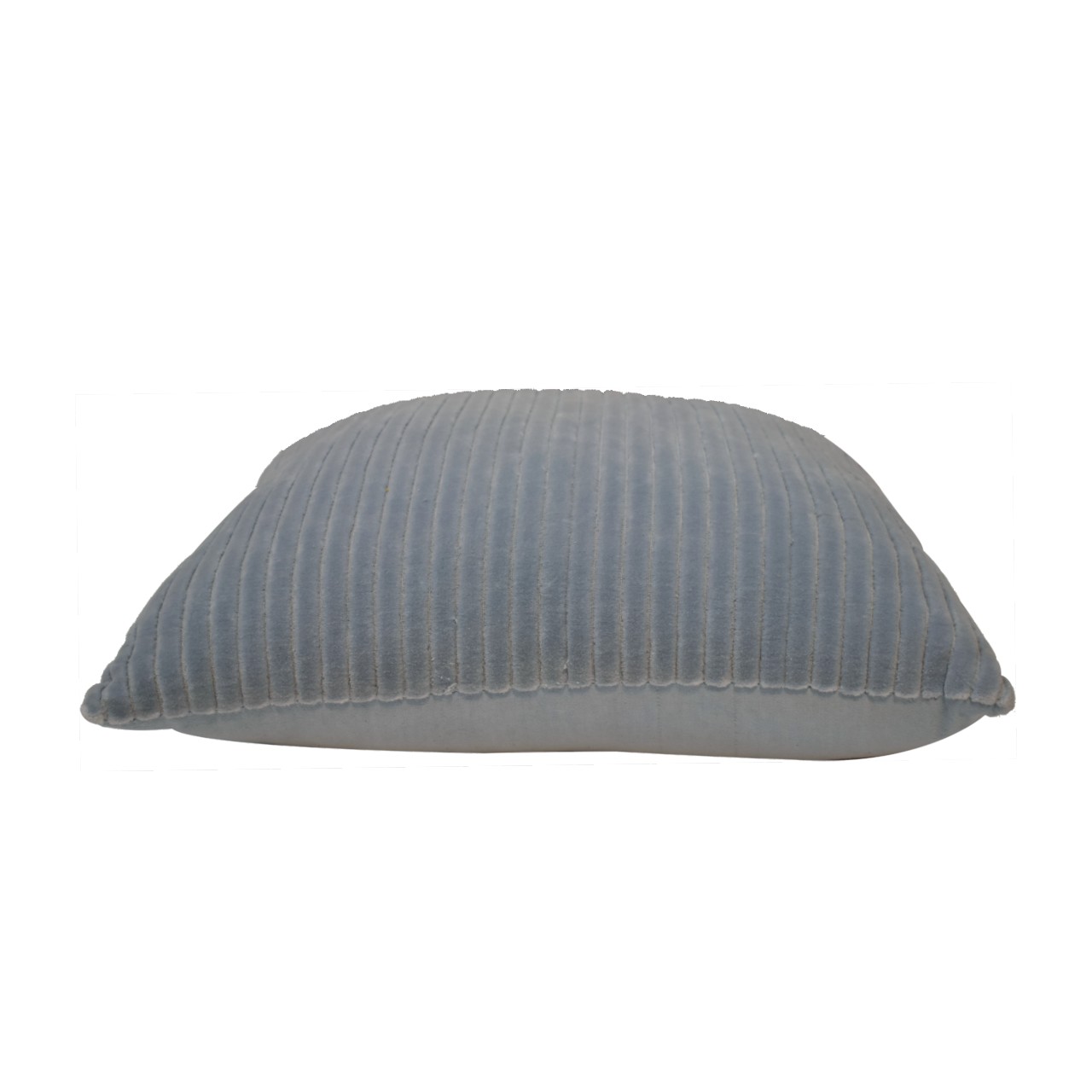 Solid Mango Wood Set of 2 Ribbed Grey Cushions - Image 6