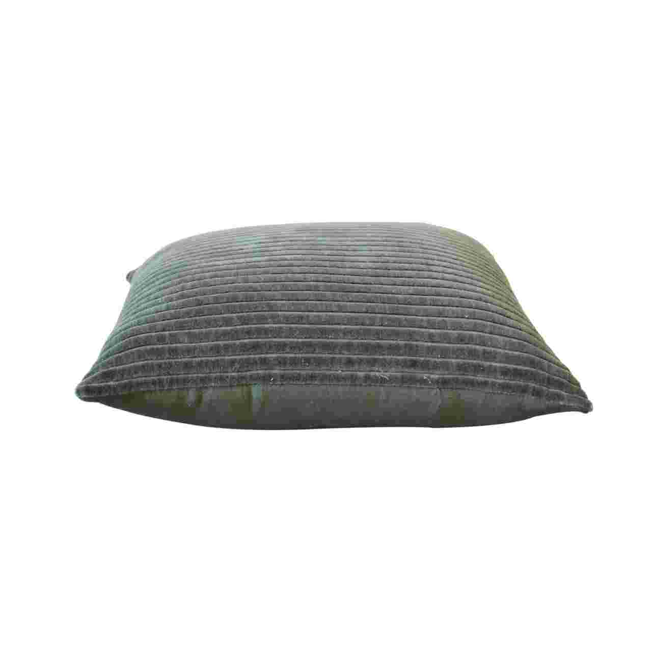 Solid Mango Wood Set of 2 Ribbed Green Cushions - Image 6