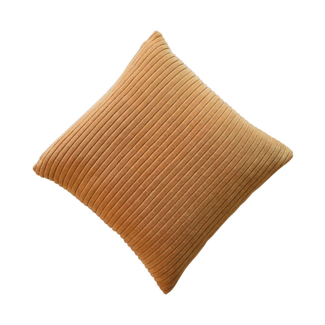 Solid Mango Wood Ribbed Mustard Cushion Set of 2 - Image 4