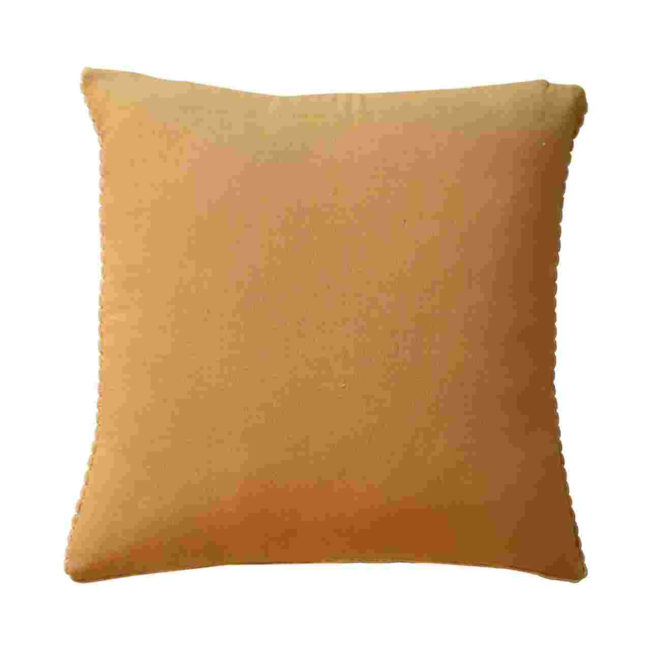 Solid Mango Wood Ribbed Mustard Cushion Set of 2 - Image 7
