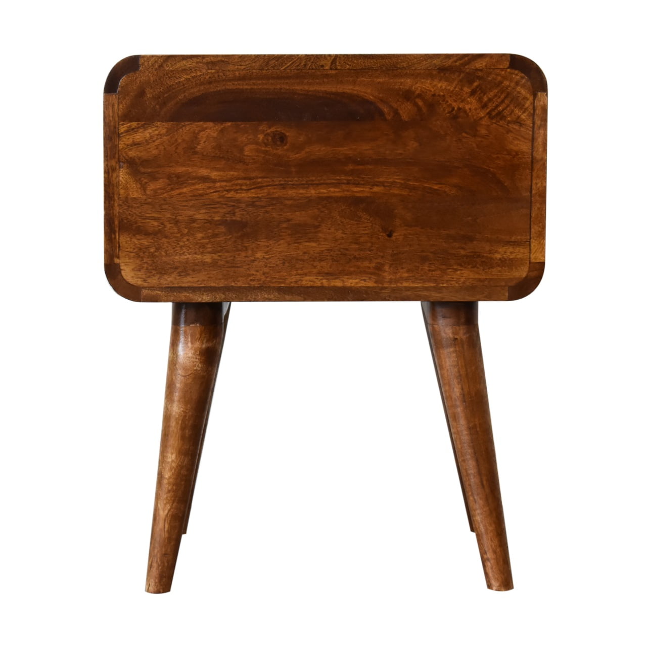 Solid Mango Wood Curved Chestnut Bedside - Image 9