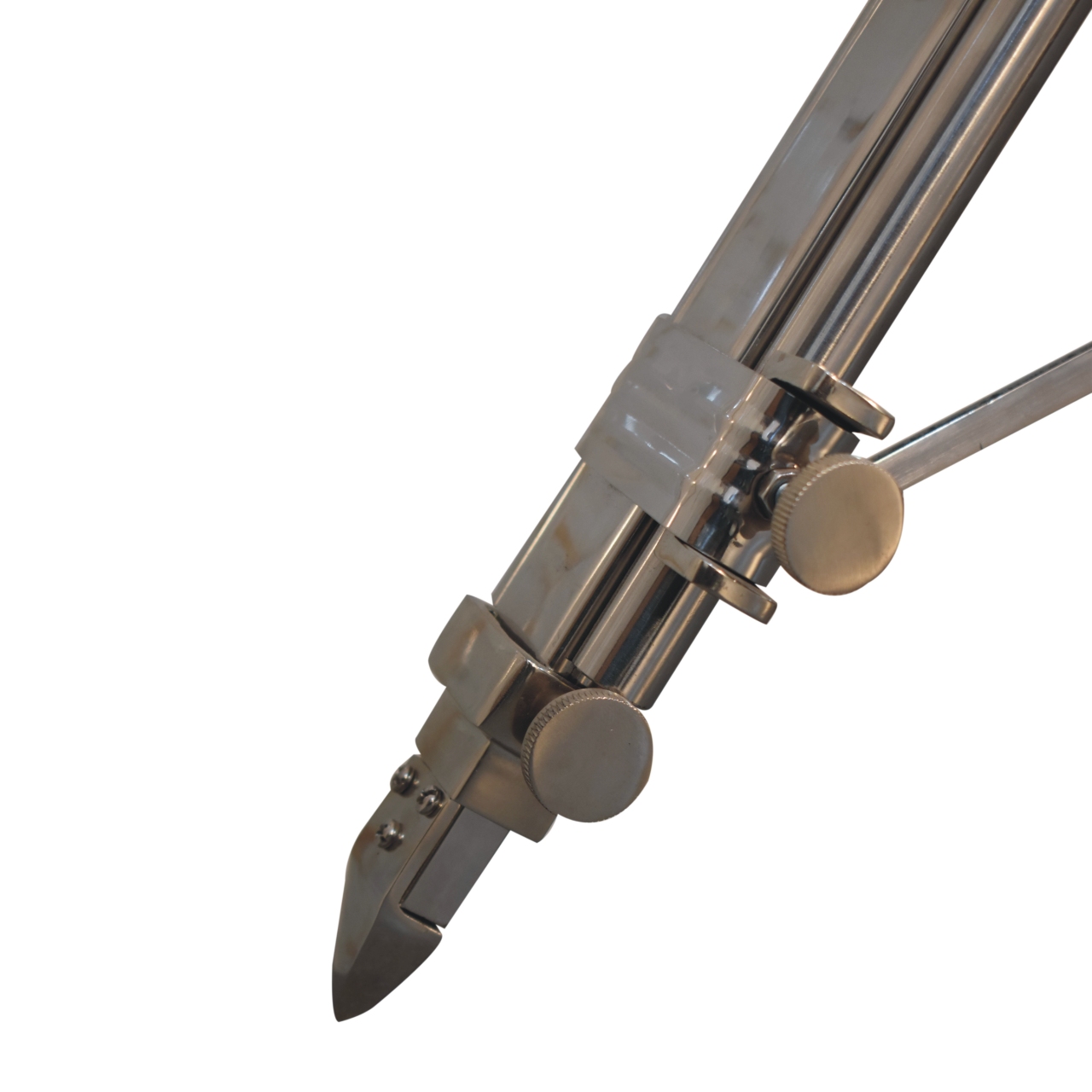 Solid Mango Wood Chrome Tripod Lamp - Image 6