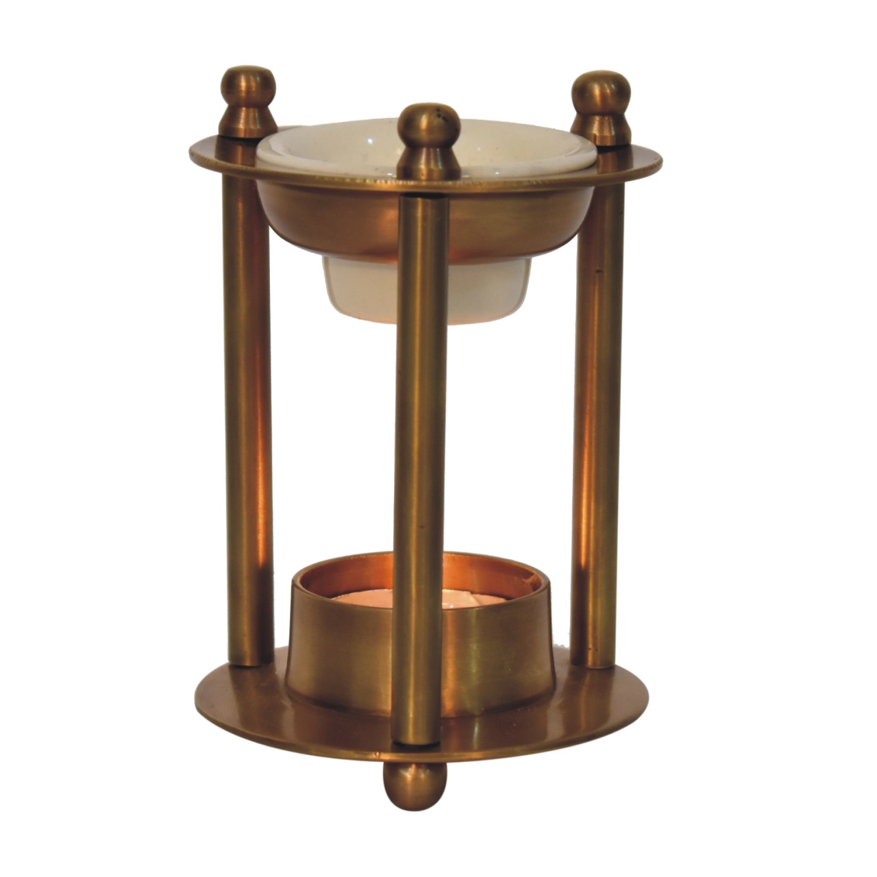 Solid Mango Wood Brass Antique Burner Set Jasmine, Cinnamon, Citronella - Image 2