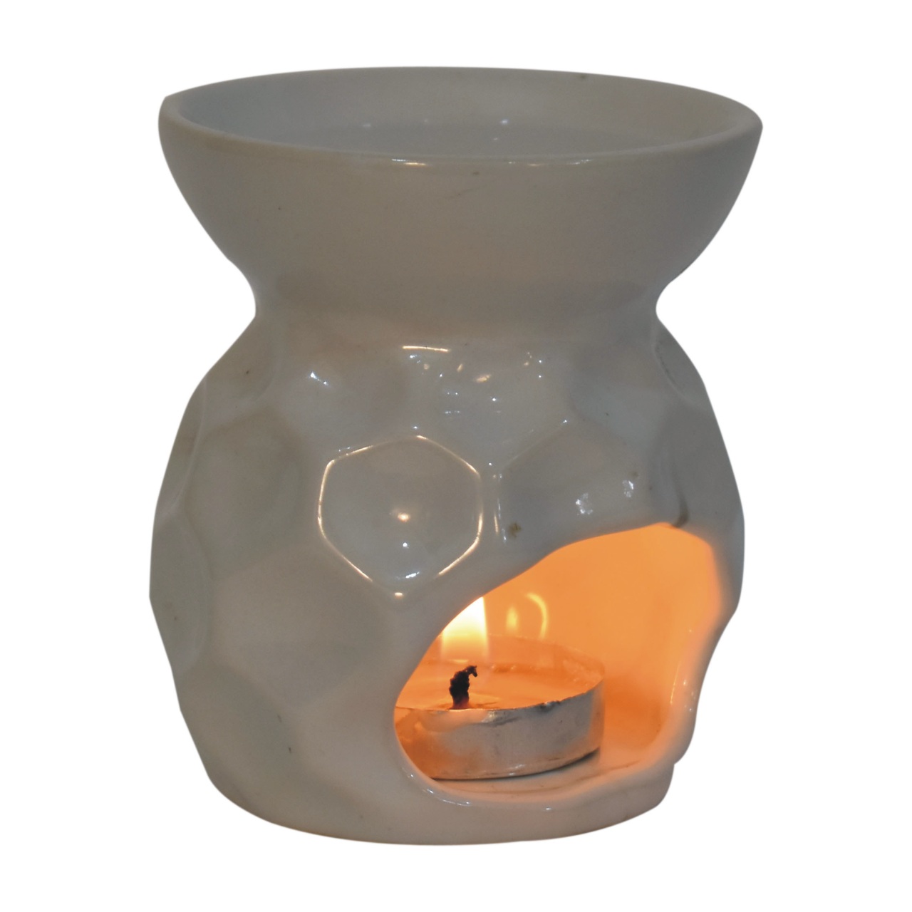 Solid Mango Wood Taya White Oil Burner Set - Image 3