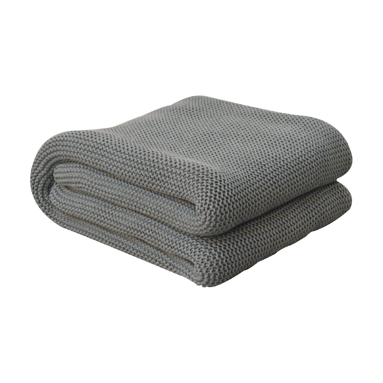 Double Olive Green Knit Throw - Image 2