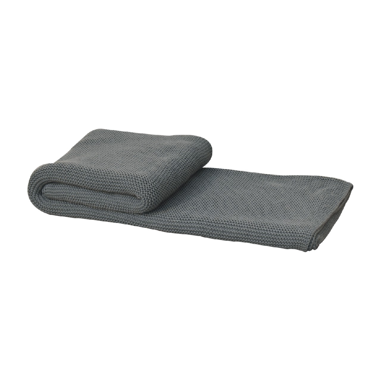 Double Olive Green Knit Throw - Image 3