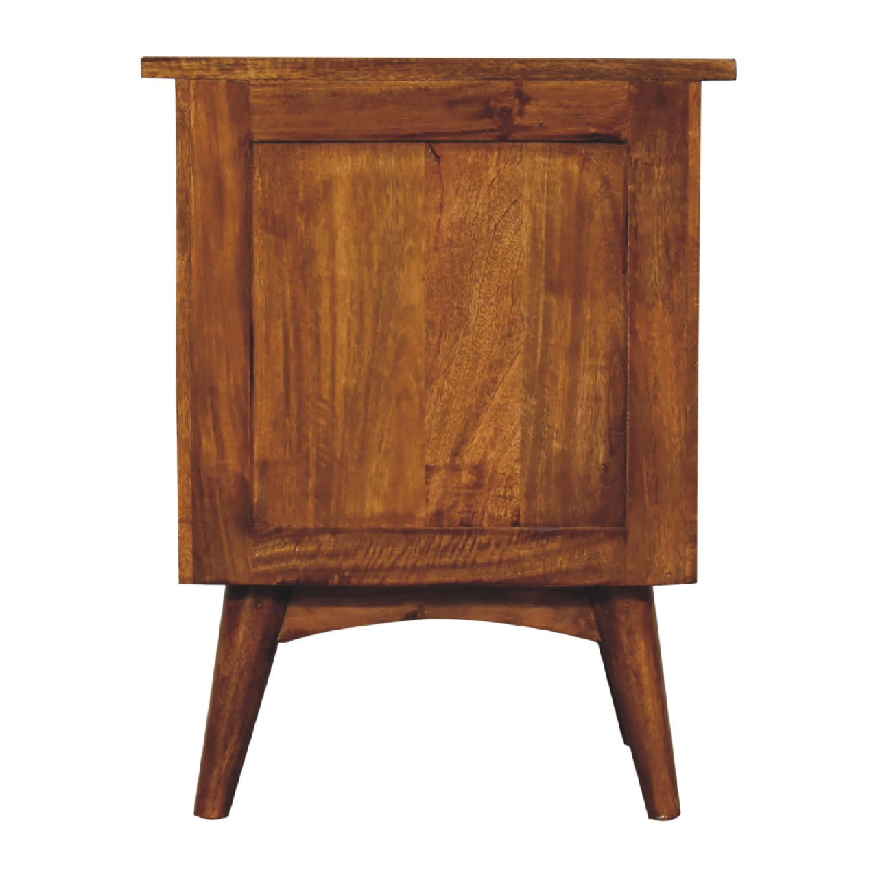 Solid Mango Wood Chestnut Finished 2 Drawer Bedside - Image 8