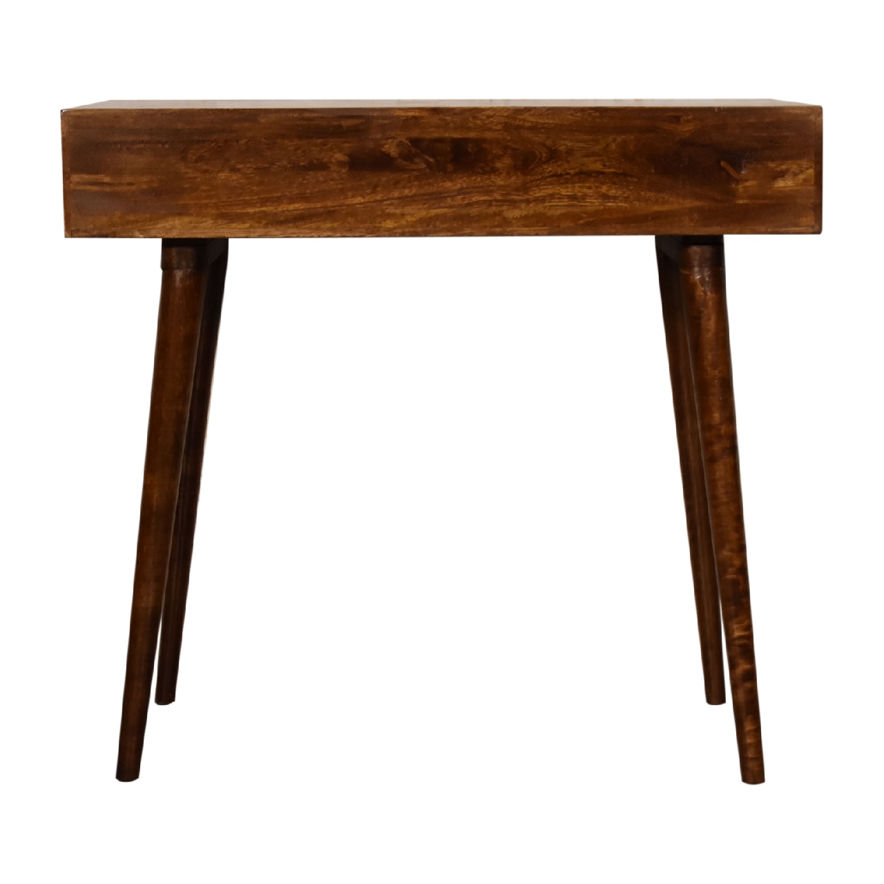 Solid Mango Wood Chestnut Finished Lille 1 Drawer 1 Slot Writing Desk - Image 9