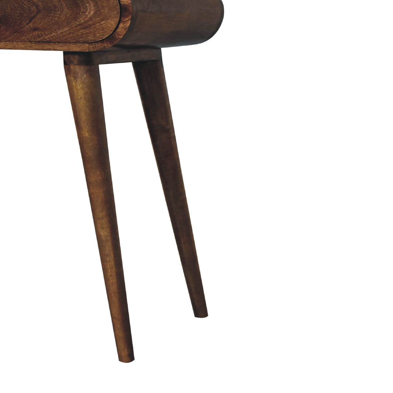 Solid Mango Wood Grey Washed Finished 1 Drawer Mini Console Table - Image 7