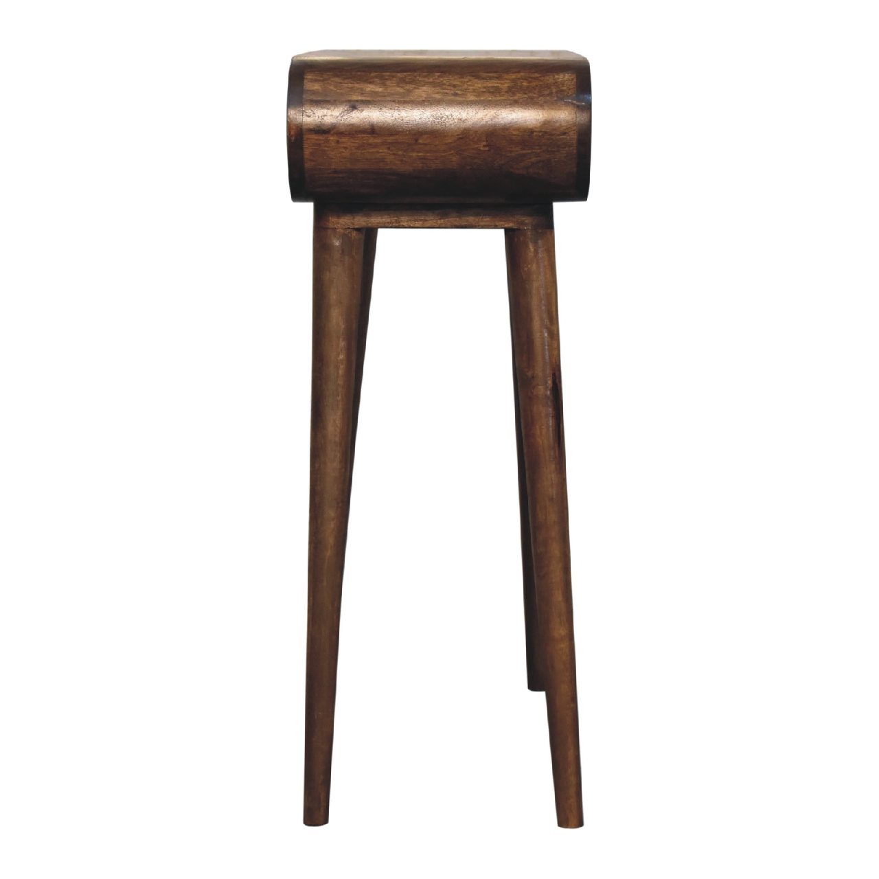 Solid Mango Wood Grey Washed Finished 1 Drawer Mini Console Table - Image 8