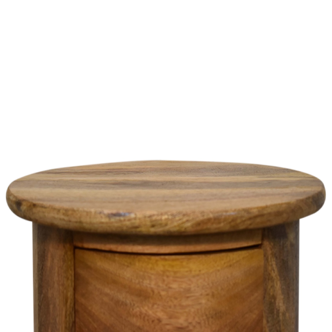 Solid Mango Wood Oak Finished 2 Drawer Mini Chest - Image 4