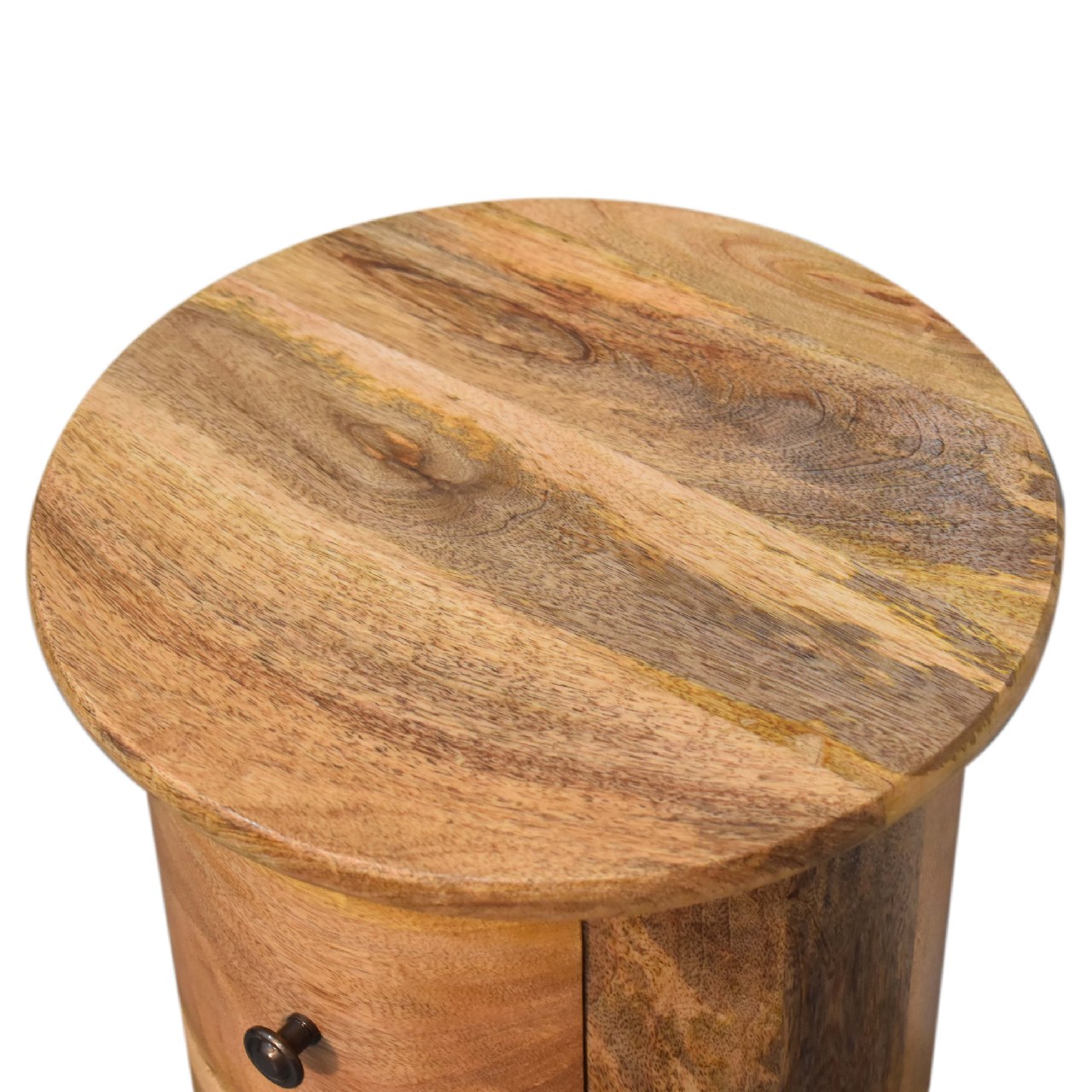 Solid Mango Wood Oak Finished 2 Drawer Mini Chest - Image 5