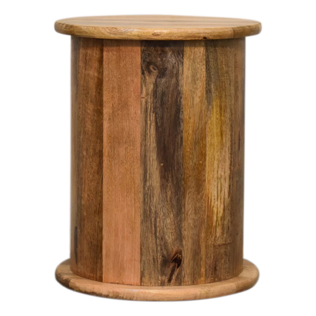 Solid Mango Wood Oak Finished 2 Drawer Mini Chest - Image 9