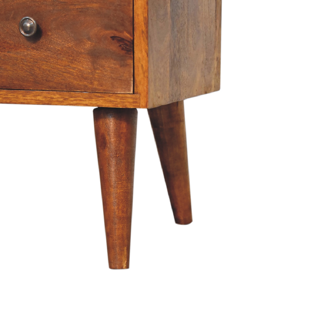 Solid Mango Wood Chestnut Finished 2 Drawer 1 Slot Classic Coffee Table - Image 7
