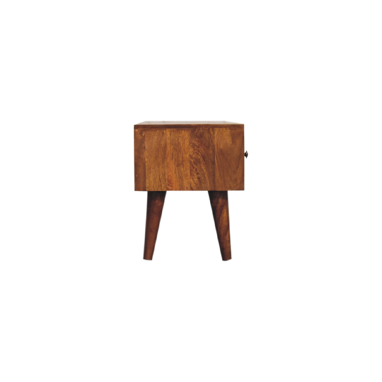 Solid Mango Wood Chestnut Finished 2 Drawer 1 Slot Classic Coffee Table - Image 8