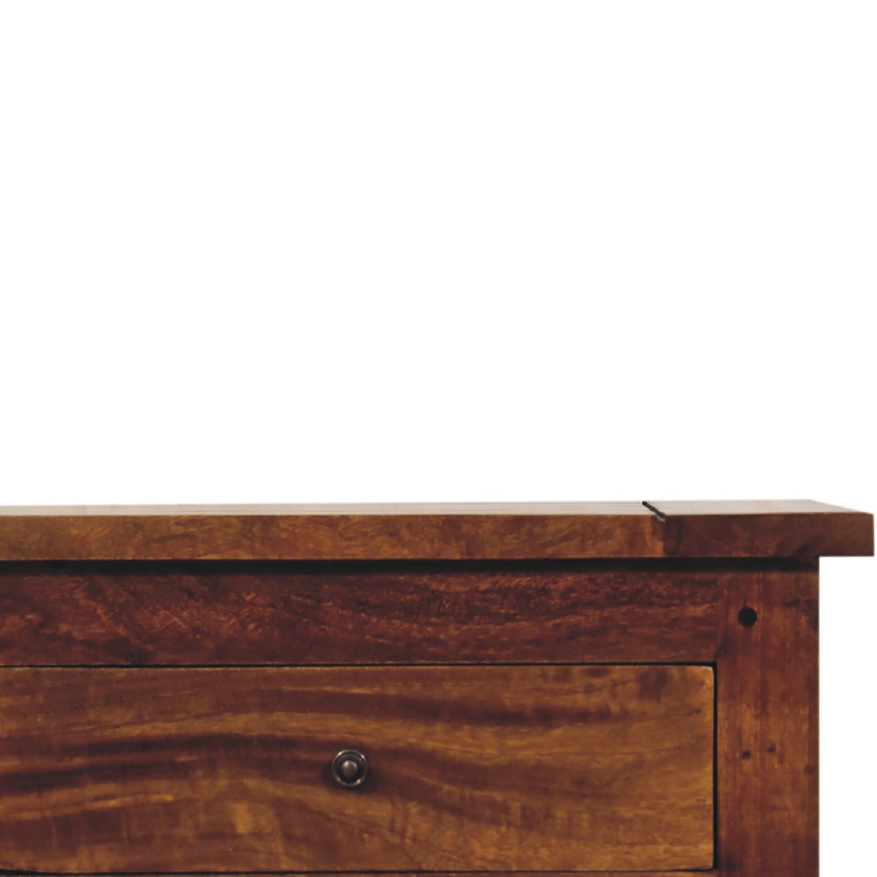 Solid Mango Wood Chestnut Finished 2 Drawer 2 Door Sideboard - Image 4
