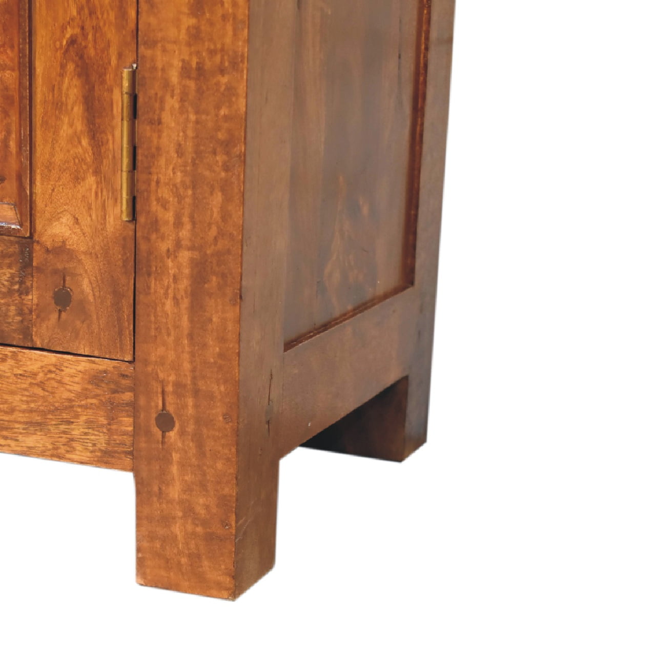 Solid Mango Wood Chestnut Finished 2 Drawer 2 Door Sideboard - Image 8
