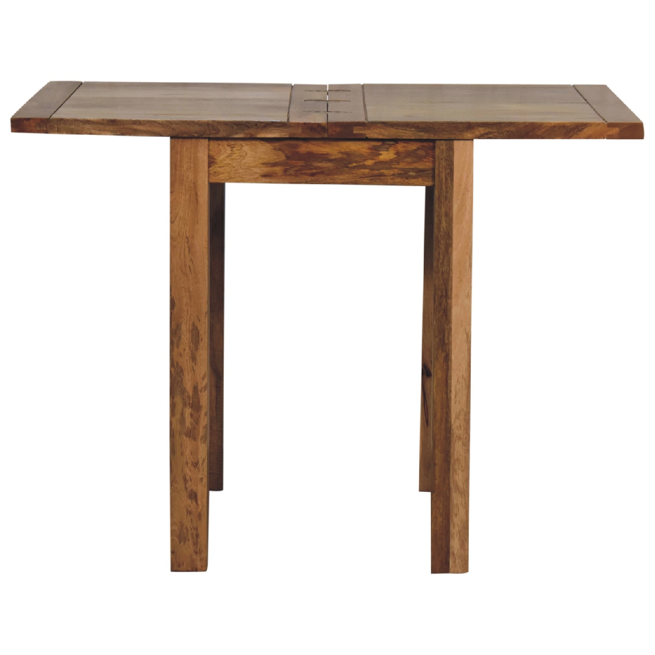 Solid Mango Wood Chestnut Finished Small Extending Dining Table - Image 5