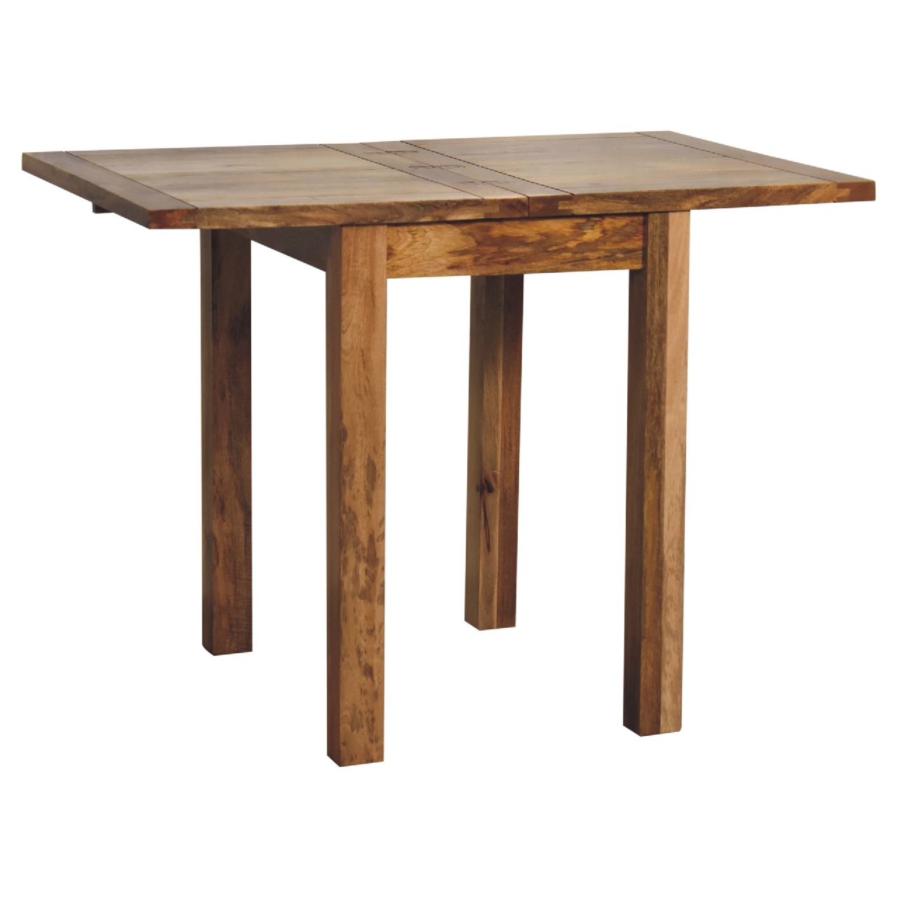 Solid Mango Wood Chestnut Finished Small Extending Dining Table - Image 6