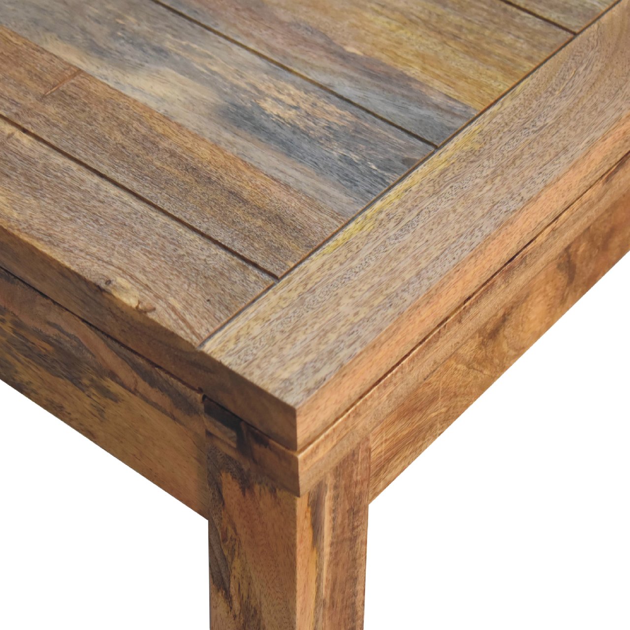 Solid Mango Wood Chestnut Finished Small Extending Dining Table - Image 7