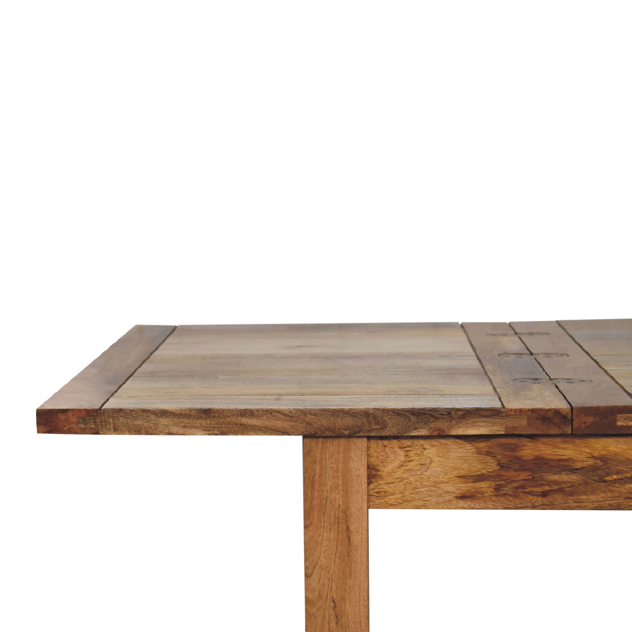 Solid Mango Wood Chestnut Finished Small Extending Dining Table - Image 8