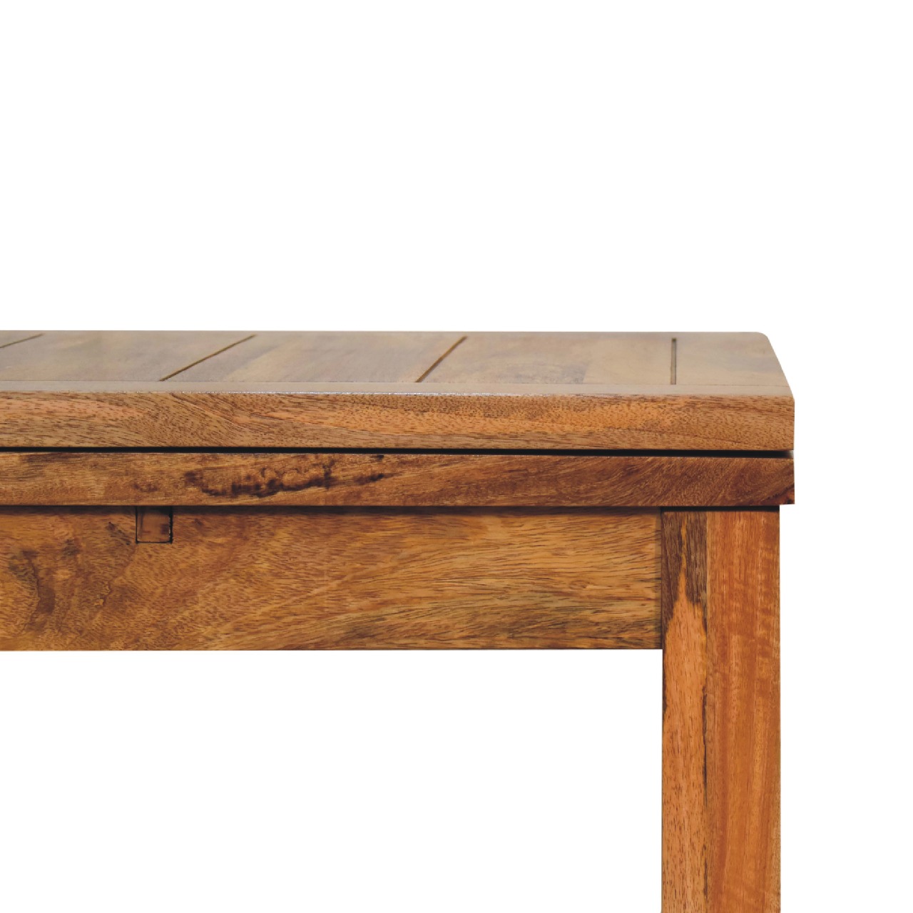 Solid Mango Wood Chestnut Finished Small Extending Dining Table - Image 9