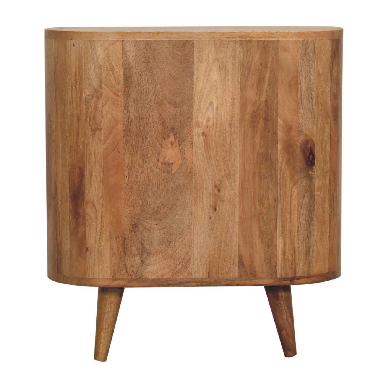 Solid Mango Wood Oak Finished 3 Drawer Mini Cabinet - Image 8