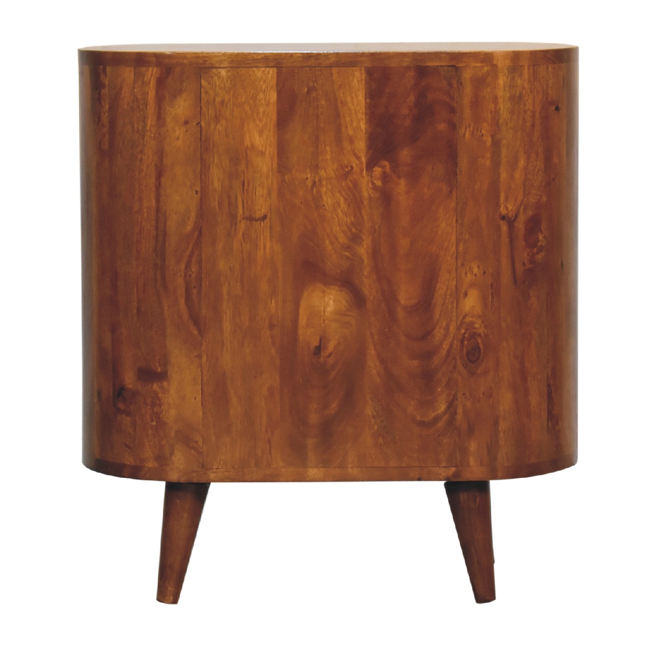 Solid Mango Wood Chestnut Finished 3 Drawer Mini Cabinet - Image 9