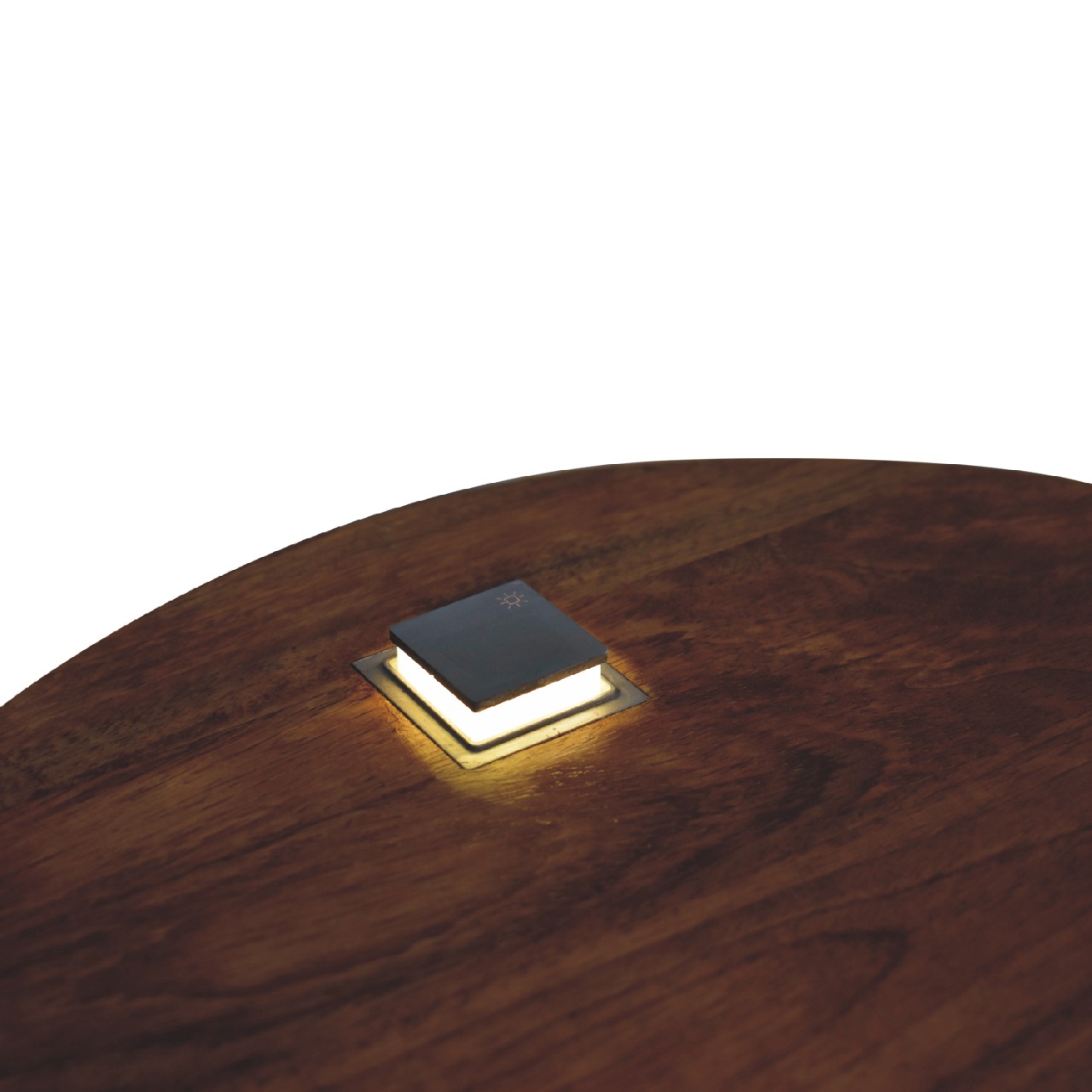 Solid Mango Wood Single Chestnut Bedside & Plug In Light - Image 5