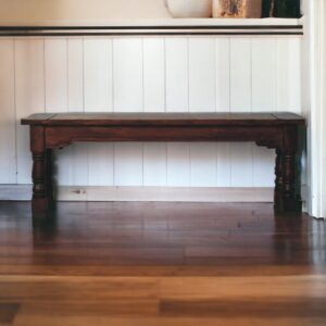 Solid Mango Wood Chestnut Finished Granary Royale Bench
