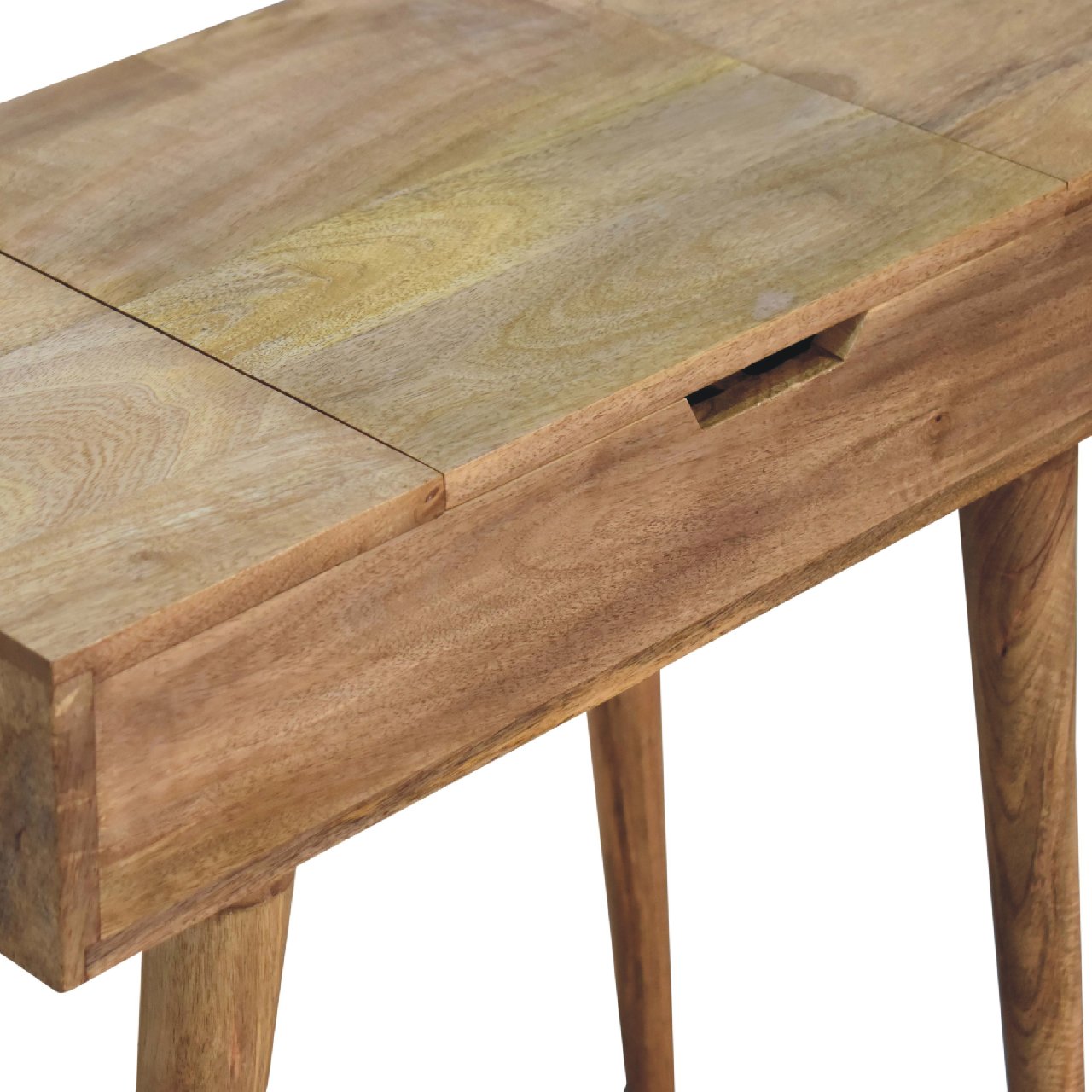 Solid Mango Wood Oak Finished Mini Dressing Table - Image 3