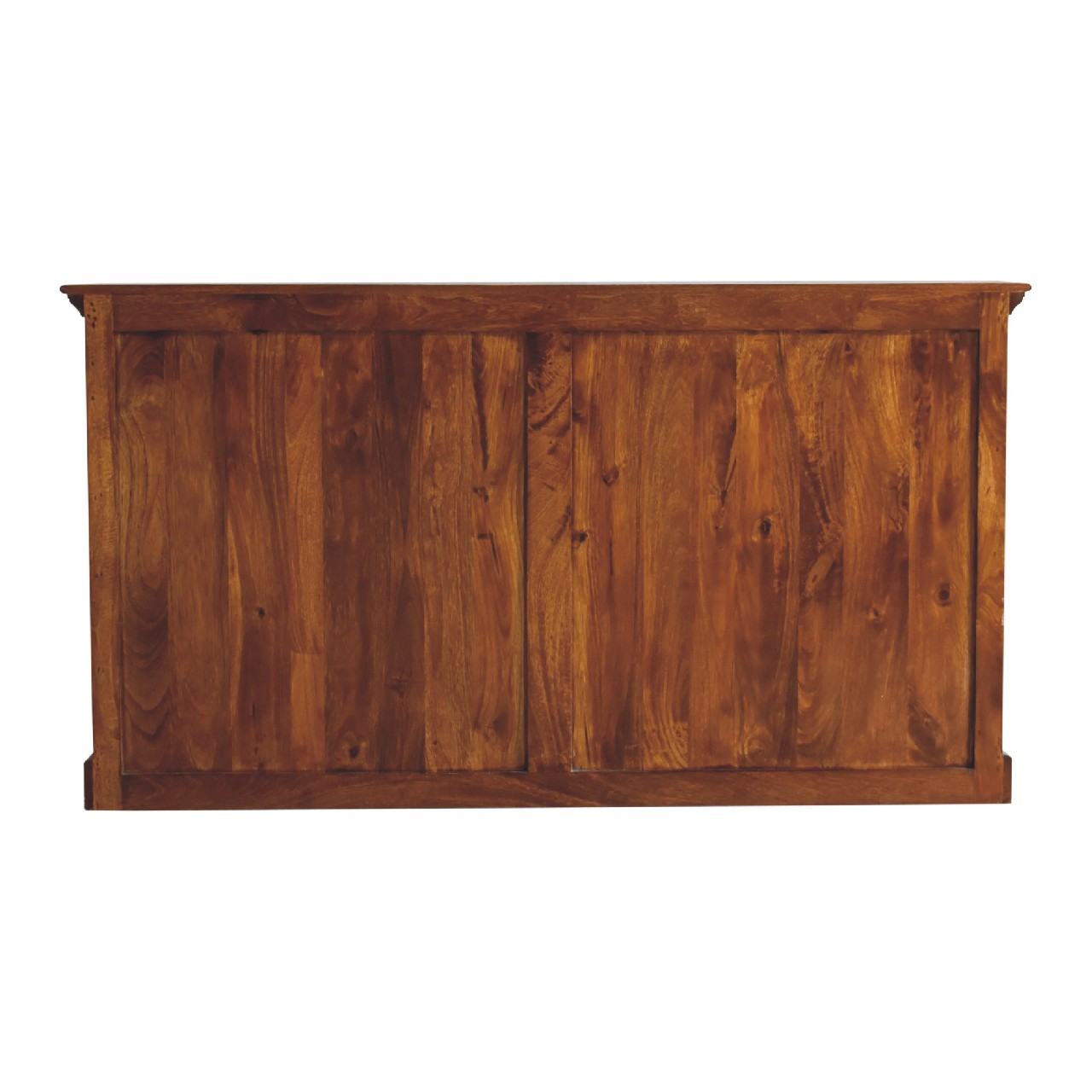 Solid Mango Wood Chestnut Finished 4 Drawer 4 Glass Doors Large Sideboard - Image 10