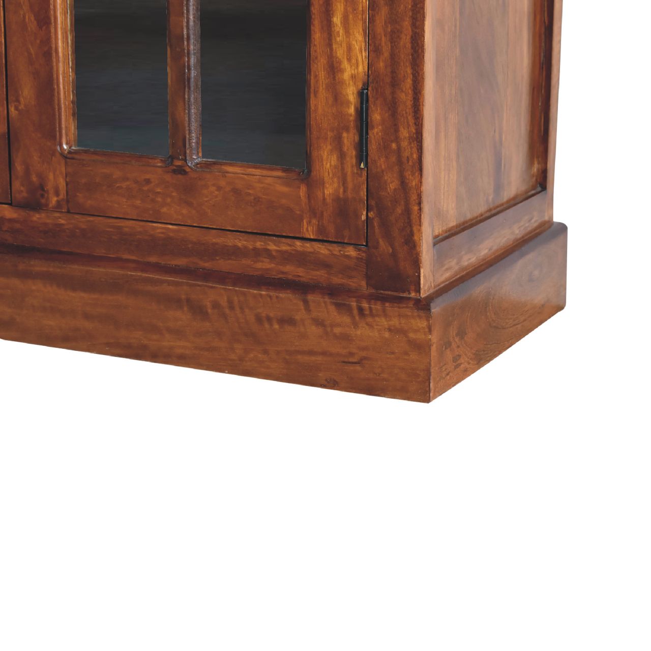 Solid Mango Wood Chestnut Finished 4 Drawer 4 Glass Doors Large Sideboard - Image 7