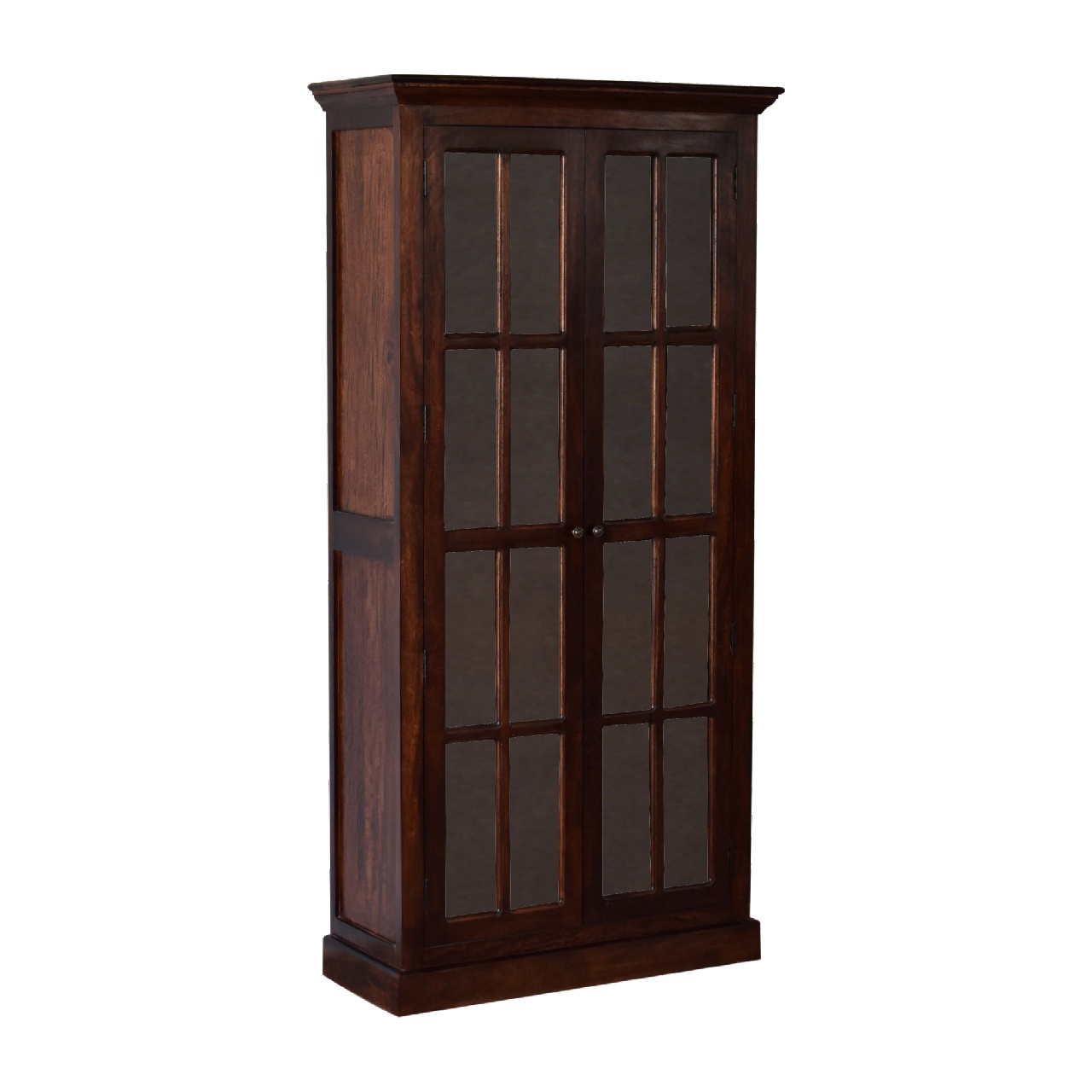 Solid Mango Wood Solid Cherry Finished Glass Doors Cabinet/Cupboard - Image 3
