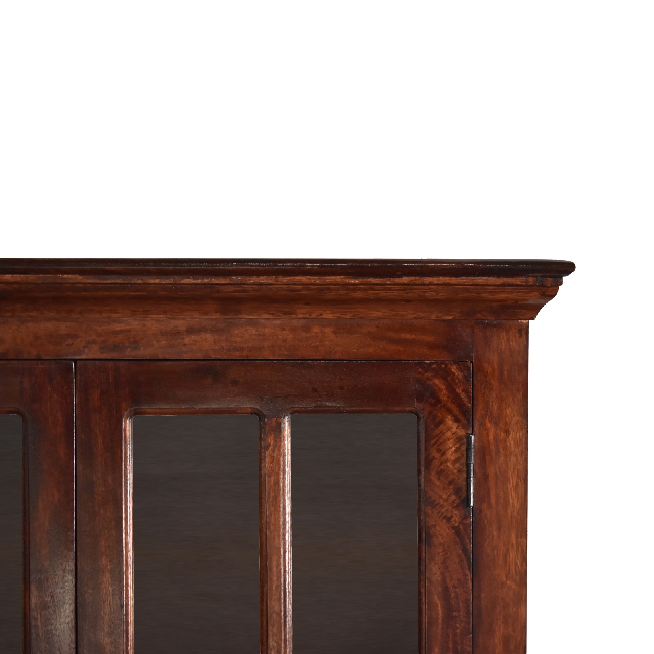 Solid Mango Wood Solid Cherry Finished Glass Doors Cabinet/Cupboard - Image 4