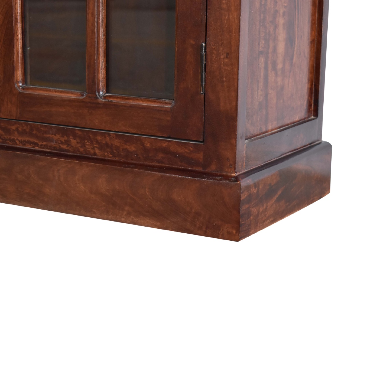 Solid Mango Wood Solid Cherry Finished Glass Doors Cabinet/Cupboard - Image 7