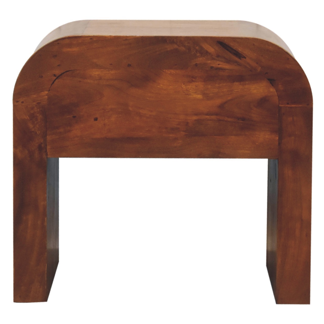 Solid Mango Wood Chestnut Finished 1 Drawer Darcy Bedside - Image 9