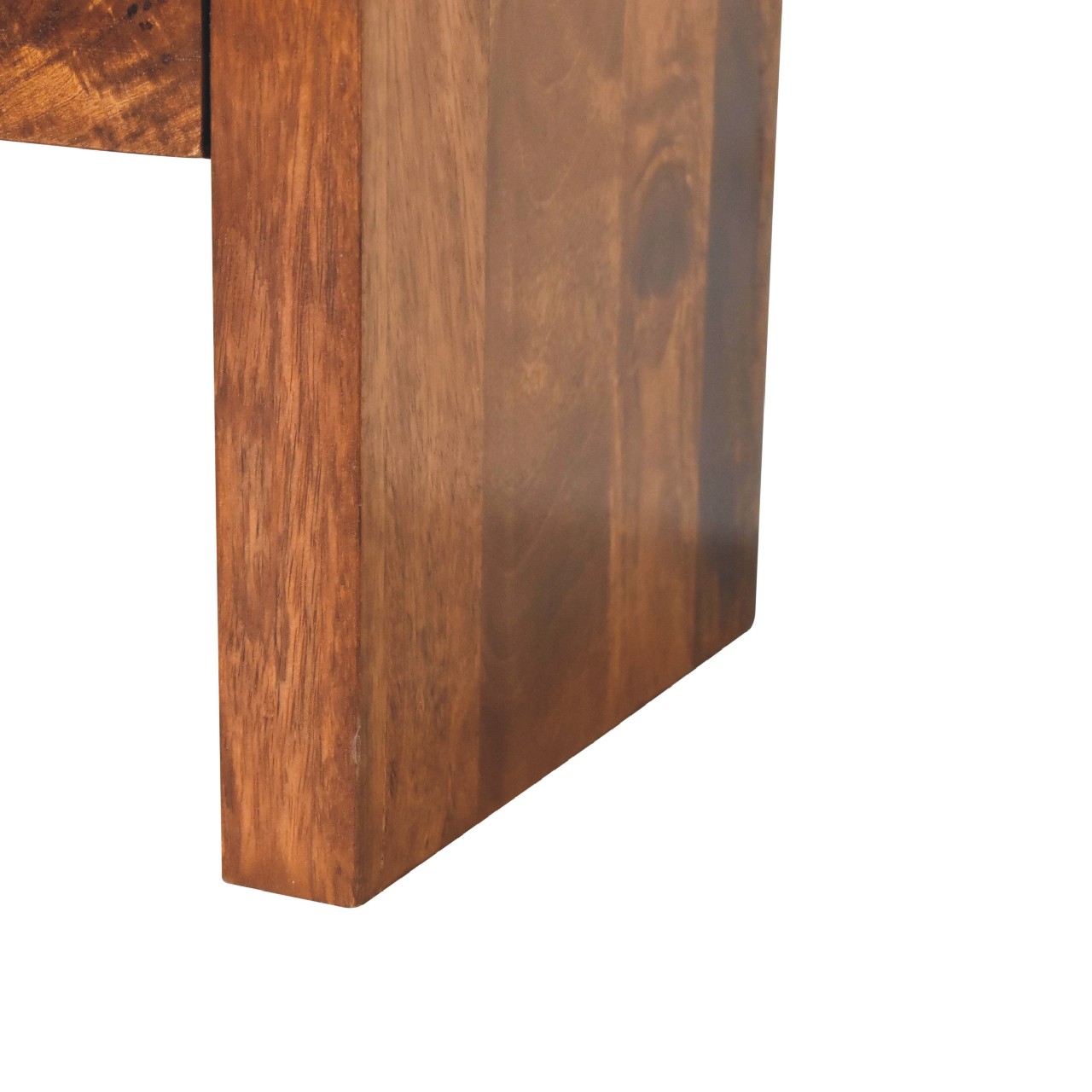 Solid Mango Wood Chestnut Finished 2 Drawer Darcy Media Unit - Image 7