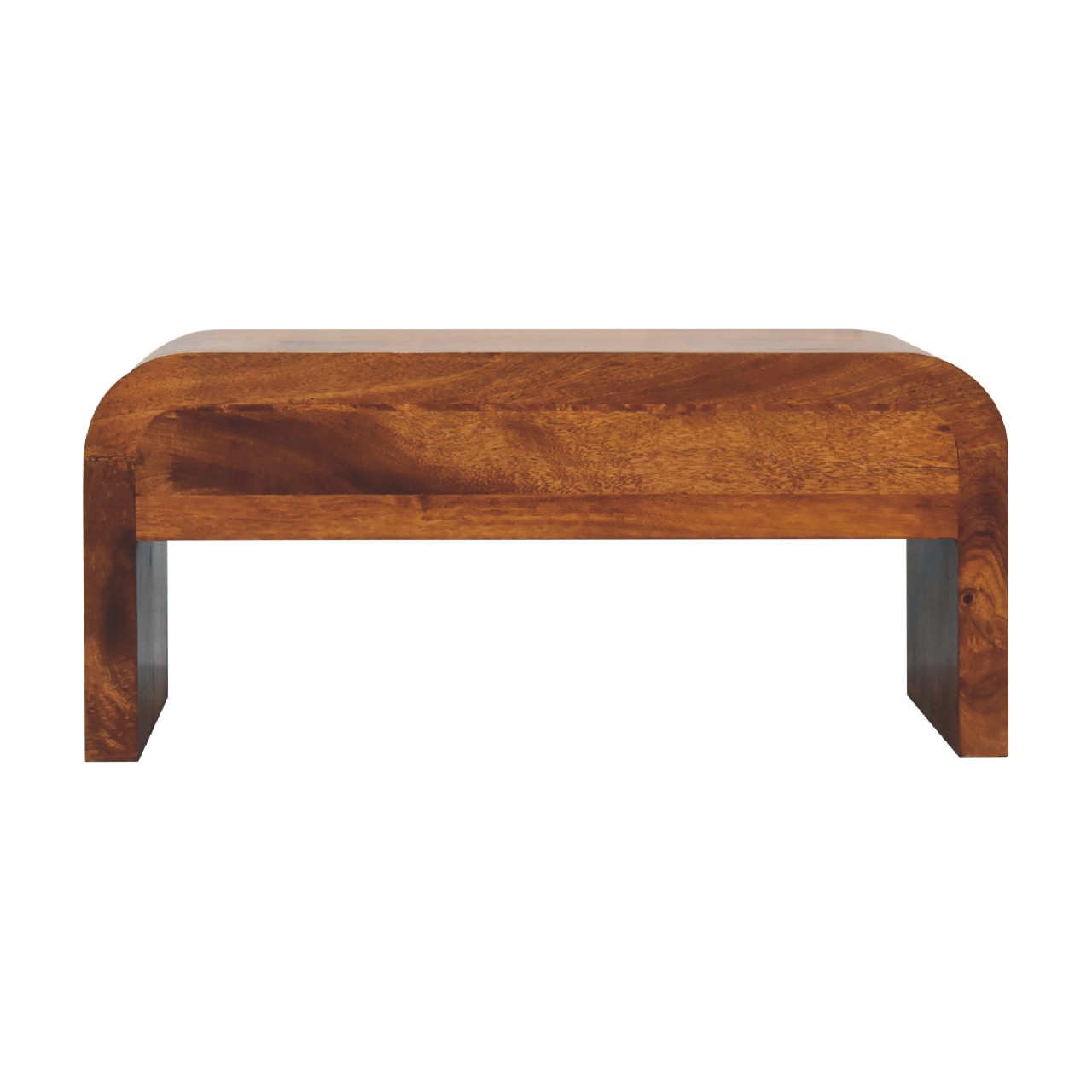 Solid Mango Wood Chestnut Finished 2 Drawer Darcy Media Unit - Image 9