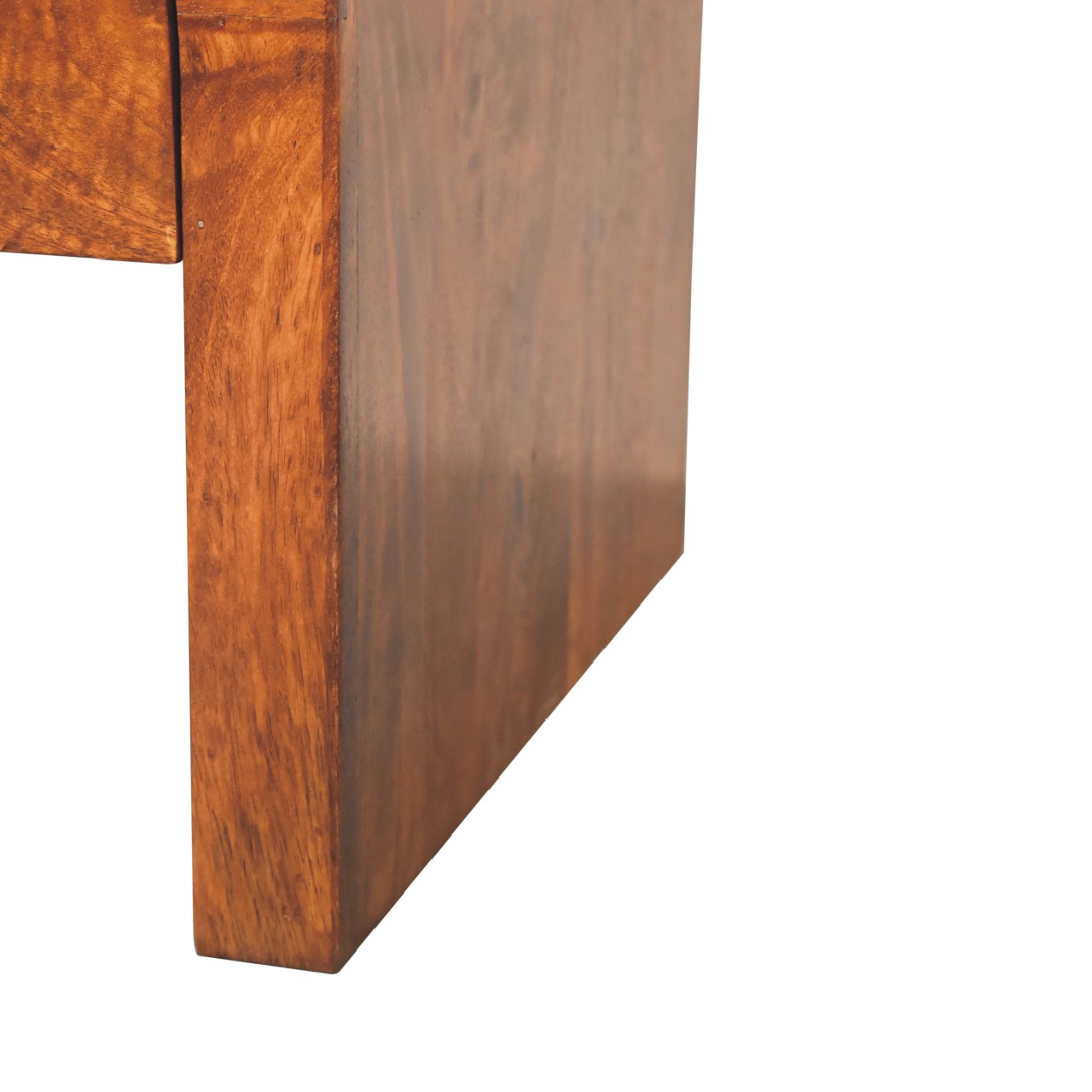 Solid Mango Wood Chestnut Finished 4 Drawer Rounded Darcy Coffee Table - Image 5